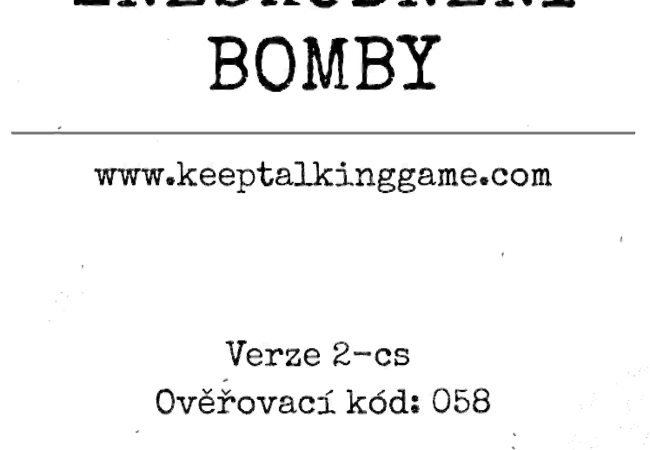 Title page of the Bomb Defusal Manual