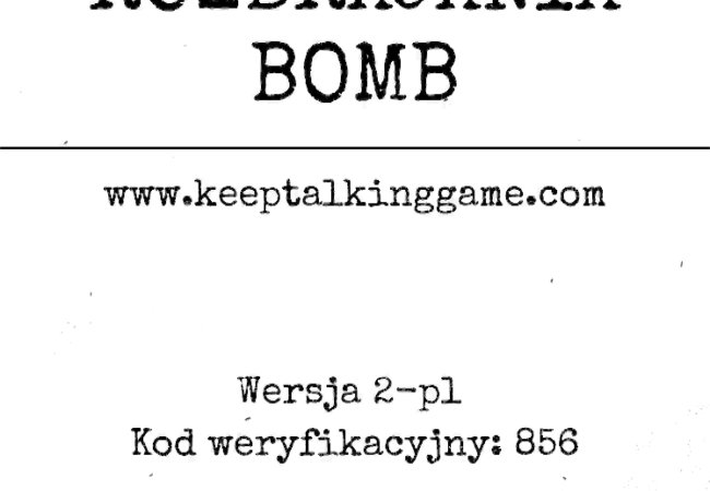 Title page of the Bomb Defusal Manual