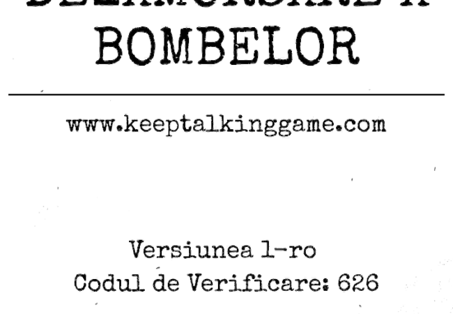 Title page of the Bomb Defusal Manual